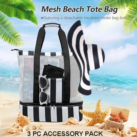 NWT Adorable Barbie Movie Black & White Striped Towel Swimsuit Halloween… - Picture 3 of 16